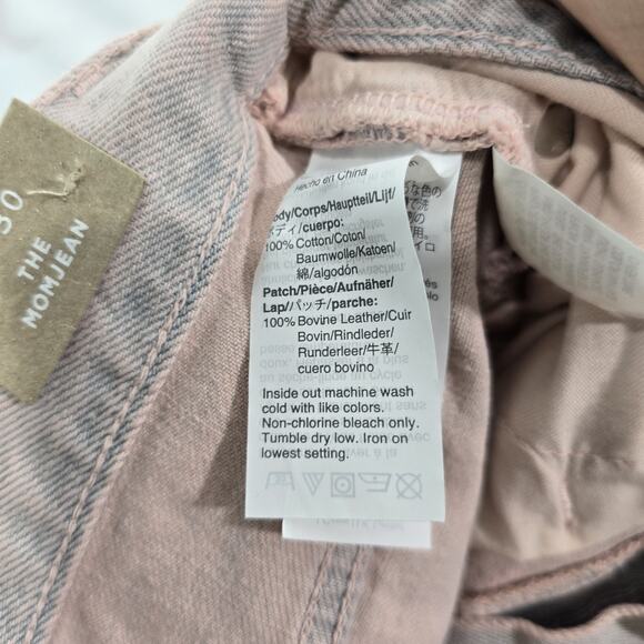 Madewell Jeans Womens 30 Pink High Rise Straight Mom Overdyed Lilac - Picture 10 of 14